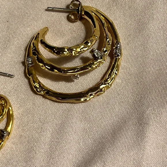 Elegant Gold Plated Hoop Earrings